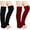 Black+Wine Red, variant on 1/2 Pairs Thigh High Leg Warmers for Women Over Knee High Leg Warmer Crochet Long Socks