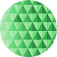thumbnail image 1 of Ahgly Tapis Rond Lavable en Machine Intérieur Transitionnel Vert, 5 Pieds Rond, 1 of 7