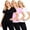 Black & White & Pink, variant on 3-Pack Women's V-Neck Short Sleeve 100% Cotton Summer Tee Tops S-XXL