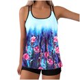 thumbnail image 1 of Maillots de Bain Deux Pièces pour Femmes, Tankinis Deux Pièces pour Femmes Col Rond Blouson Haut de Tankini avec Shorts Maillots de Bain Modestes Grande Taille P-5TG Liquidation Vêtements pour Femmes, 1 of 5
