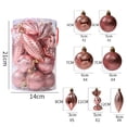 thumbnail image 2 of árbol de Navidad plástico inastillable, decoración de árbol de Navidad, bolas de adorno colgantes, decoración de festividades y festivalesOro rosa21PCS, 2 of 4