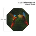 thumbnail image 2 of Sigee Hybrid Parrot in the Forest for Water-Resistant, Heat-Resistant, Non-Slip Leather Coasters Set, Ideal for Coffee Table, Office, Bar, Home Decor-Octagon, 2 of 6