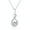 White, variant on Infinity Necklaces,925 Sterling Silver Cubic Zirconia Infinity Knot with Dancing Diamond Pendant Necklace,Birthstone Jewelry for Women