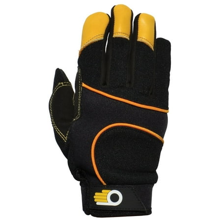 Work Gloves For Men, Medium Waterproof Cowgrain Leather Best Mens Work (Best Waterproof Gloves For Motorcycle)