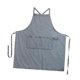 thumbnail image 2 of Delantal de lona gruesa ajustable con bolsillos grandes Delantal de cocina Delantal con pechera para Azul claro, 2 of 9