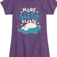 thumbnail image 3 of Pokémon - Snorlax Nap All Day Sleep All Night - Girls Toddler And Youth Fitted Short Sleeve Graphic T-Shirt, 3 of 5