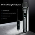 thumbnail image 4 of Wireless Microphone System Receiver with Handheld Mic UHF Anti-Howling Digital Display Screen for Home Cinemas Karaoke Church Speech Wedding Party Singing Rechargeable Wireless Microphone, 4 of 9