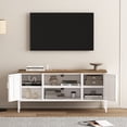 thumbnail image 6 of Landen Modern 47 TV Stand with 6 Fixed Shelves in White, 6 of 13