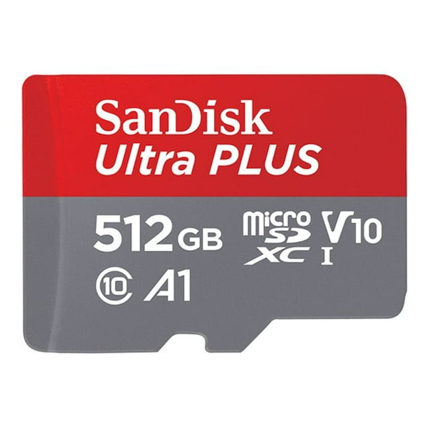 SanDisk Ultra PLUS - Flash memory card - 512 GB - A1 / Video Class V10 /  UHS Class 1 / Class10 - microSDXC UHS-I