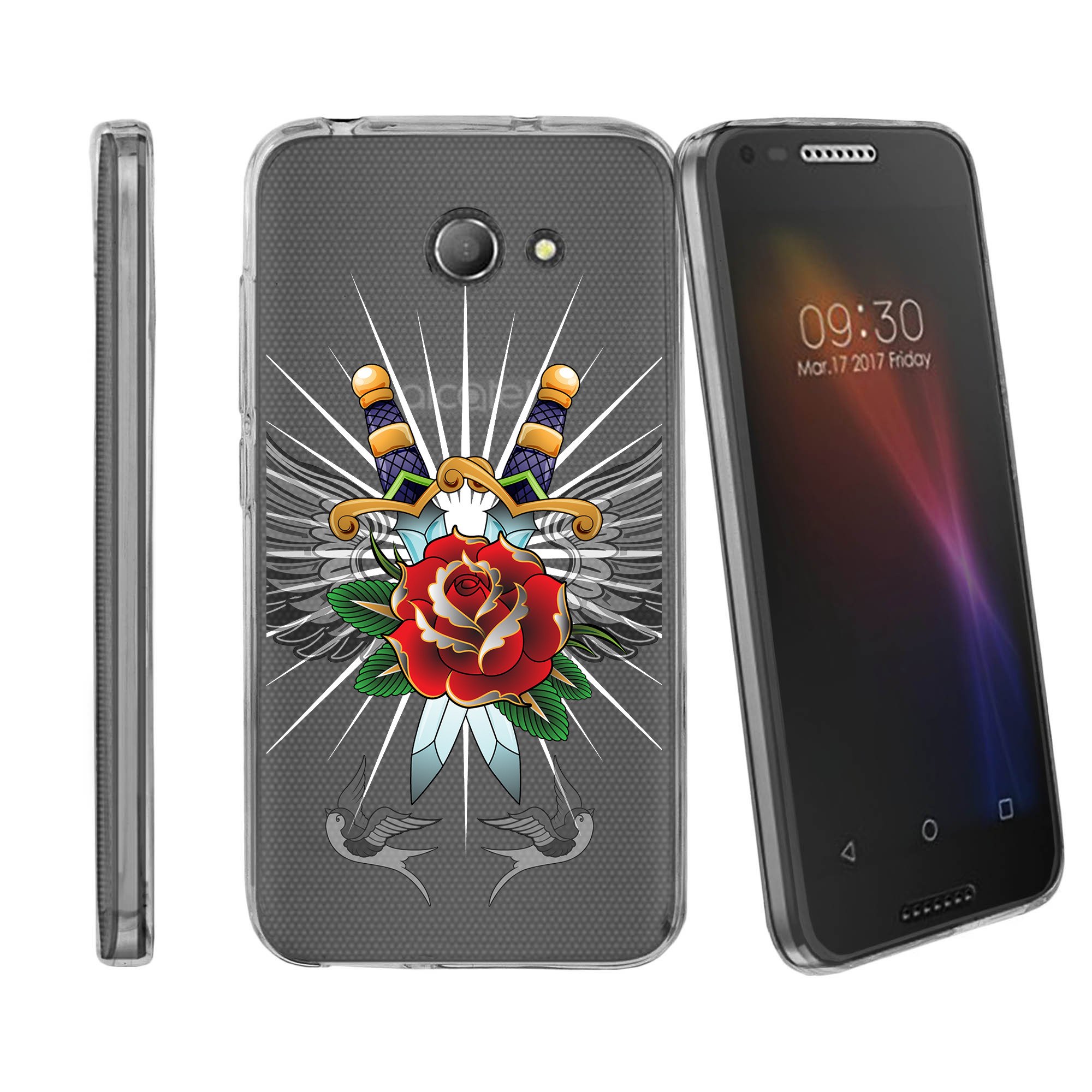 Alcatel Zip LTE 2017 Transparent Cell Phone Case[Flex Fusion Case for