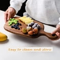 thumbnail image 3 of Tabla De Cortar Pequeña De Madera Muso Con Mango, Tablas De Cortar De Madera De Nogal Para Pan, Verduras Y Frutas, Tabla De Queso Con Agujero (15,2X7,3 Pulgadas), 3 of 5