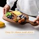 thumbnail image 3 of Tabla De Cortar Pequeña De Madera Muso Con Mango, Tablas De Cortar De Madera De Nogal Para Pan, Verduras Y Frutas, Tabla De Queso Con Agujero (15,2X7,3 Pulgadas), 3 of 5