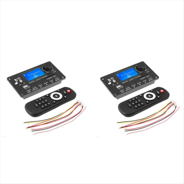2X Placa Decodificadora de MP3 de 12 V CC, Amplificador, Receptor de Radio para Coche, Reproductor de Mp3, Bluetooth V5.0, MóDulo USB SD, GrabacióN MP3 FM AUX