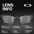 thumbnail image 4 of Oakley OO9154 Half Jacket 2.0 XL Irregular Shaped Polarized Sunglasses for Men - Includes Official Eyewear Kit - Polished Black Frame with Black Iridium Lens, 4 of 7