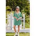 thumbnail image 3 of Ekouaer Nightgown for Women Bamboo Viscose Sleepshirt short sleeve Nightshirt V Neck T shirt Night gown Boyfriend Sleepwear, 3 of 6
