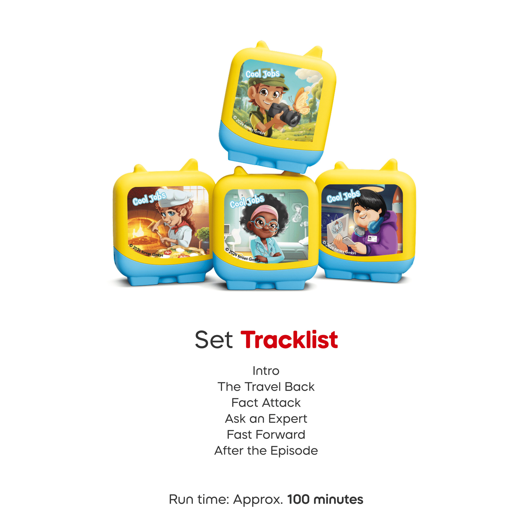 tonies Cool Jobs Clever Set, 4 Pack, Age Group 5+