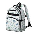 thumbnail image 2 of Blue Toned Dinosaur Pattern Cute School Backpack Bag for School with Padded Back and Adjustable Shoulder Straps 15.25"x11.5"x5.25", 2 of 4