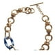 thumbnail image 3 of Pulsera dorada CYRA moda mujer de eslabones azules, 3 of 3