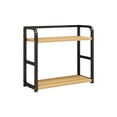 thumbnail image 2 of Kitchen Rack Two Tier Metal and Wood Storage Shelf for Spices, Pantry Organization, Heavy Duty Countertop Organizer for Kitchen Essentials, 2 of 5