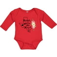 thumbnail image 3 of Inktastic Texas Home is Where The Heart is with Watercolor Floral Girls Long Sleeve Baby Bodysuit, 3 of 5