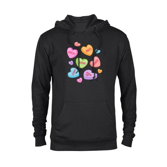 Marvel Avengers Candy Hearts Valentine's Day - Pullover Hoodie for Adults - Customized-Black