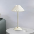 thumbnail image 4 of Luz de noche cálida con pantalla de paraguas plisada, luz de ambiente para decoración del hogar, 4 of 9