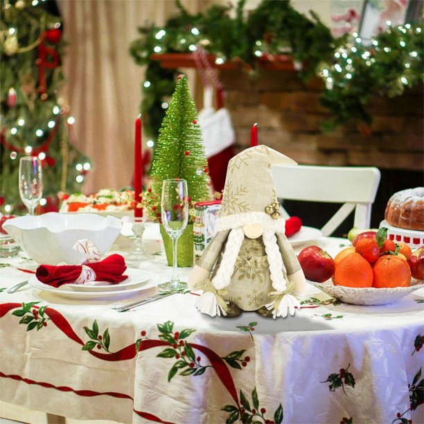 Adorno Navideño Ajustable De 30 Cm. Muñeco De Nieve Enano Hecho A Mano. Peluche Con Patas Extensibles. Decoración Navideña. Decoración De Invierno Para El Hogar.