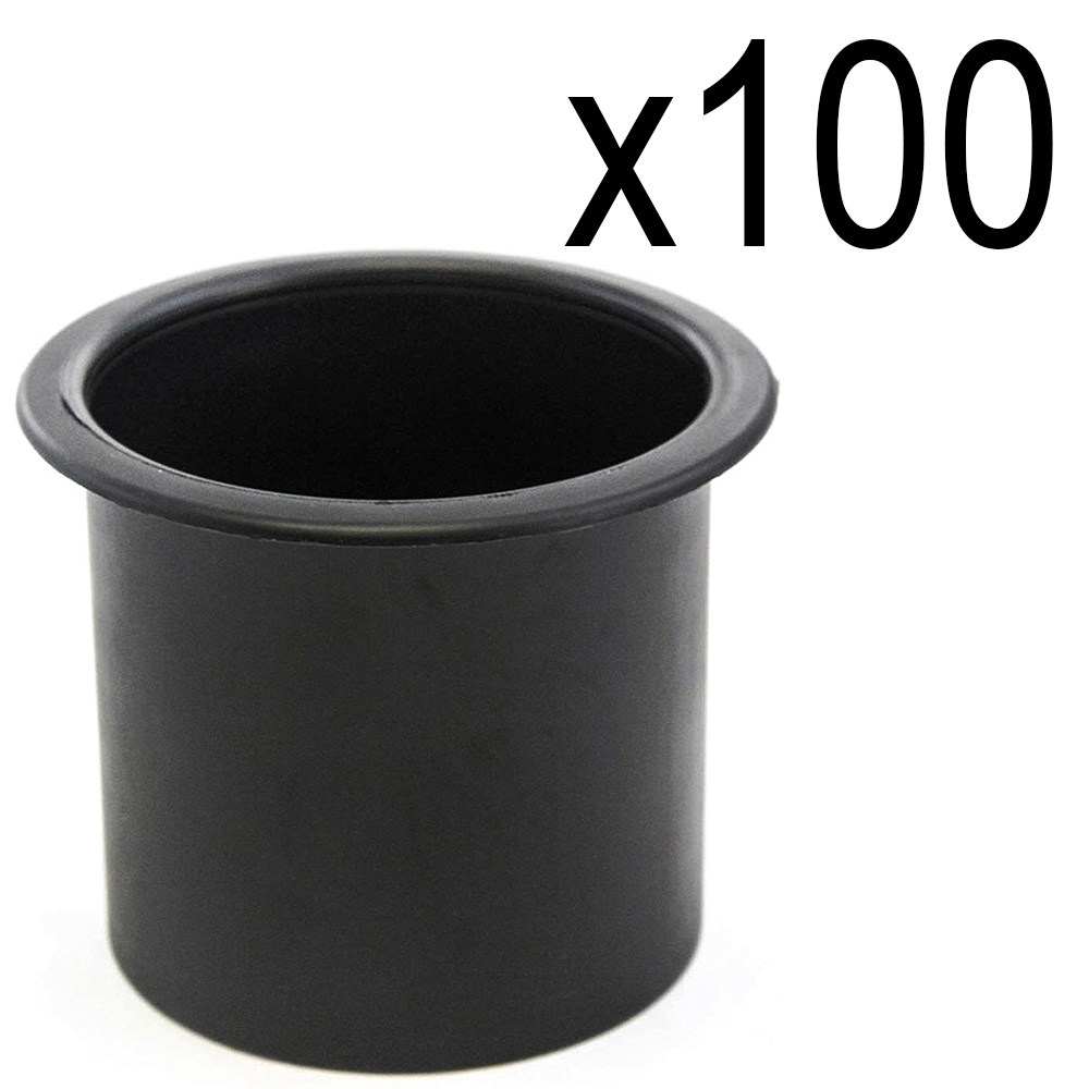 Lot Of 100 Aftermarket Princecraft 2 7/8 Inch Black Plastic Boat Cup