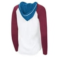 thumbnail image 3 of Women's-G-III 4Her by Carl Banks  White Colorado Avalanche VIP Raglan Long Sleeve Hoodie T-Shirt, 3 of 3