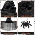 thumbnail image 4 of Black Witch Hat for Women, Halloween Costume Hat with Dangle Fringe, Hocus Pocus Party Halloween Decor & Accessories, 4 of 5
