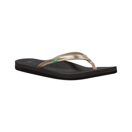 sanuk metallic flip flops