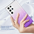 thumbnail image 5 of KIQ Gradient TPU Series For Samsung Galaxy S22 Ultra Case Sparkly Bling Glitter Slim Protective S22 Ultra Case For Samsung Galaxy S22 Ultra 2022 (Clear/Light Purple), 5 of 7