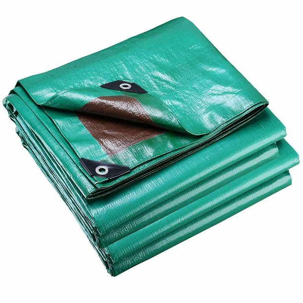 12x24 Reinforced Poly Tarp Reversible 7mil UV Resistant Tent Cover