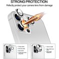 thumbnail image 2 of [6 Pack] IBAOLE Camera Lens Protector Compatible with iPhone 12 Pro Max 6.7 inch, [Installation Tray] Aluminum Alloy Tempered IBAOLE Camera Circle Cover (Silver) Silver, 2 of 6