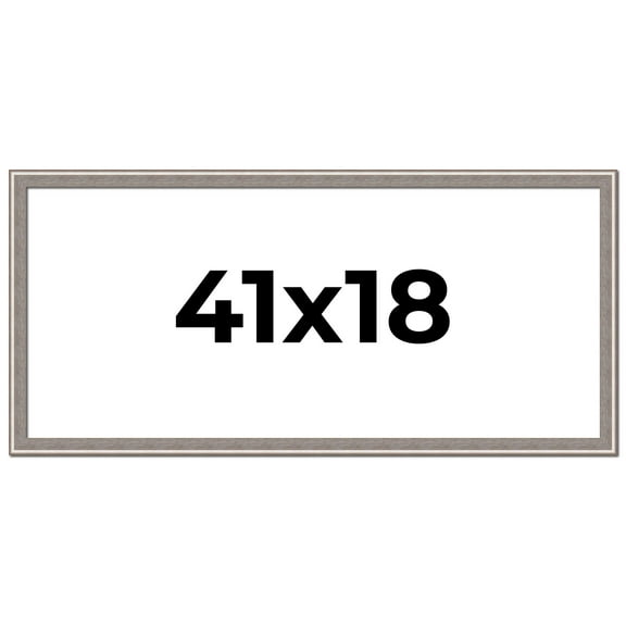 41x18 Frame Grey Real Wood Picture Frame Width 1.25 inches | Interior Frame Depth 0.5 inches | Hans