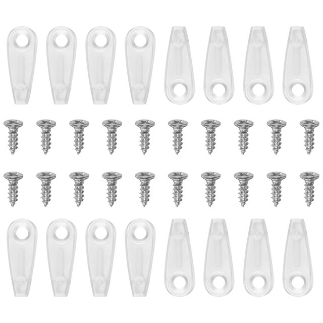 Uxcell 50Pcs Sujetadores de Botones Giratorios para Marcos de Fotos 50Pcs Juego de Tornillos para Colgar Imágenes, Transparente