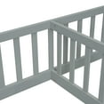 thumbnail image 6 of Bellemave Twin Floor Bed for 2, Wood Double Floor Bed with Fence, Two Montessori Bed Side by Side for Bedroom (Gray), 6 of 8