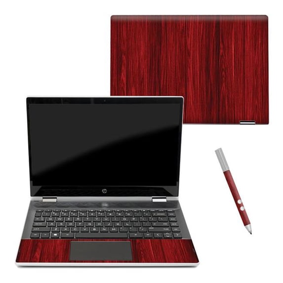 MightySkins HPPX360144-Cherry Grain Skin Decal Wrap for HP Pavilion X360 14 in. 2018 Sticker - Cherry Grain
