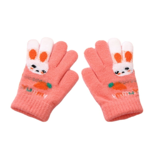 Guantes para niños Guantes de dedos completos Guantes de punto cálidos Manoplas de invierno para niños y niñas863