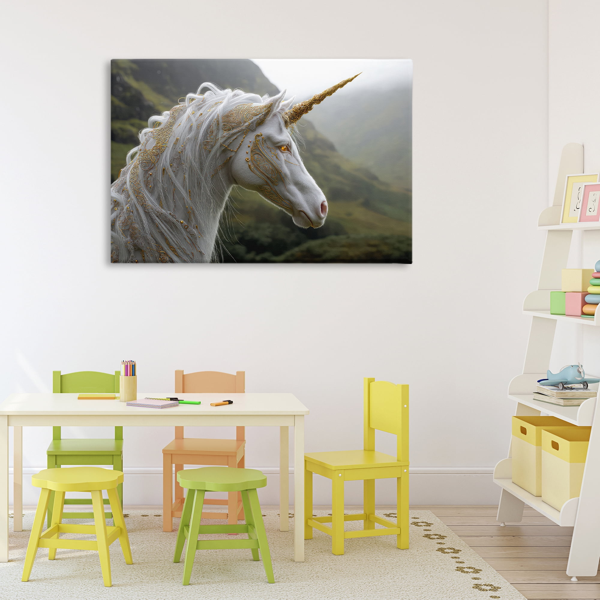 Stupell Industries Ornate Celtic Unicorn Canvas Wall Art, design by The Wands Want