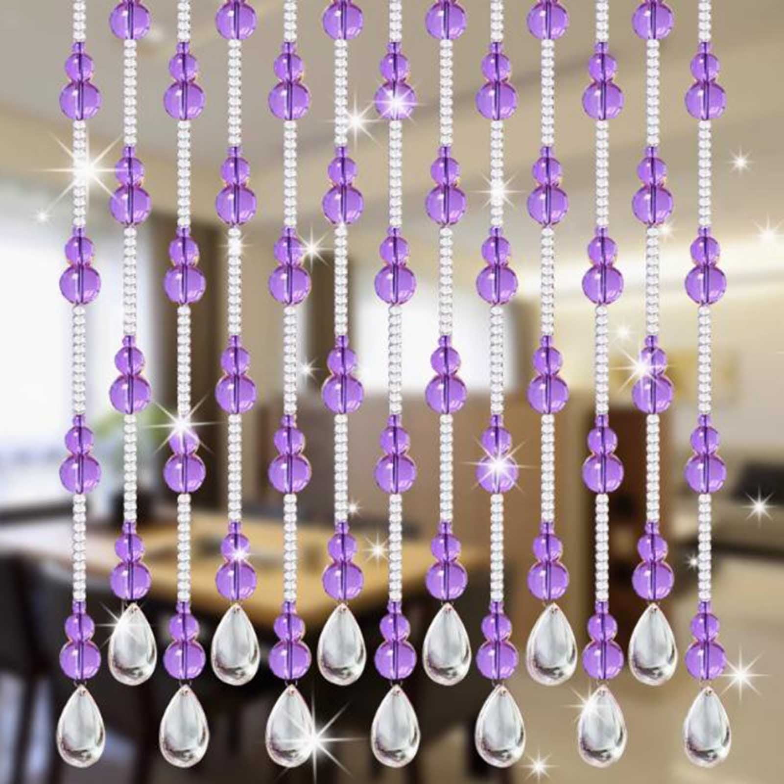 Beaded Door Curtain, Screen,Crystal Beads Hanging Glass Door Beads Beaded Curtains,Room Divider Blind For Decorative Panel