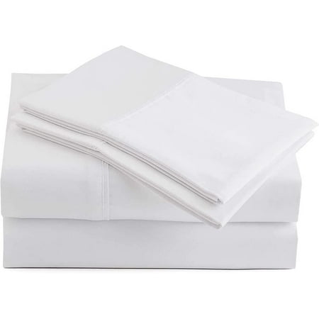 Solid Pattern 4 Piece Classic Sheet Set with 30 Inch Deep Pocket-Solid, 100% Egyptian Cotton 800 Thread Count (Cal-King, White)