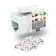 thumbnail image 1 of wonima11 Keystone Jack Cat6 Slim 25 Pack, Cat6 Keystone Jacks 90 Degree, RJ45 Keystone Jack Punch Down White, Compatiable for High-Density Network WallPlate or Patch Panels, 1 of 1