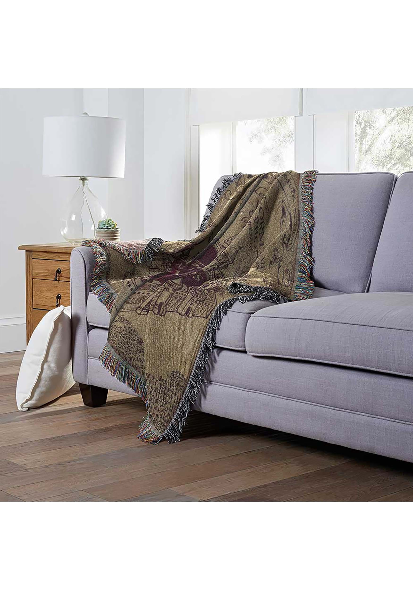Harry Potter "Marauders Map" Woven Tapestry Throw Blanket