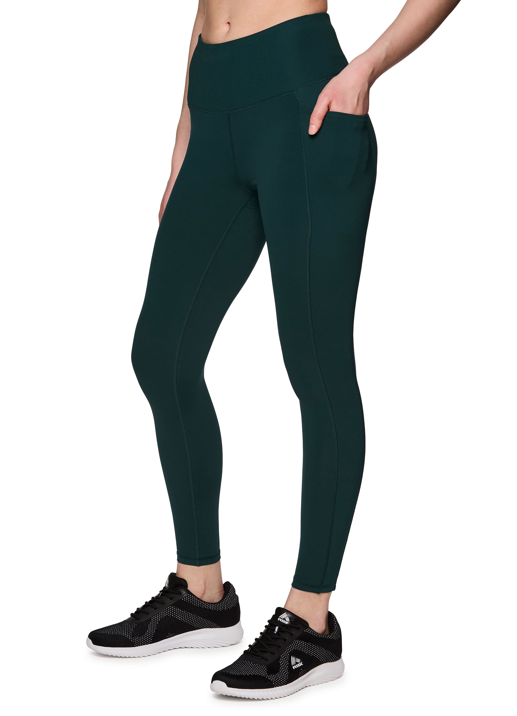 RBX Active Women's Micro Rib Side Squat Proof Workout Legging With