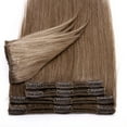 thumbnail image 2 of MY-LADY Extra Thick Clip in 100% Remy Human Hair Extension Double Weft Full Head Natural Hairpiece 110-170g #08 Chestnut Brown 18inch, 2 of 10