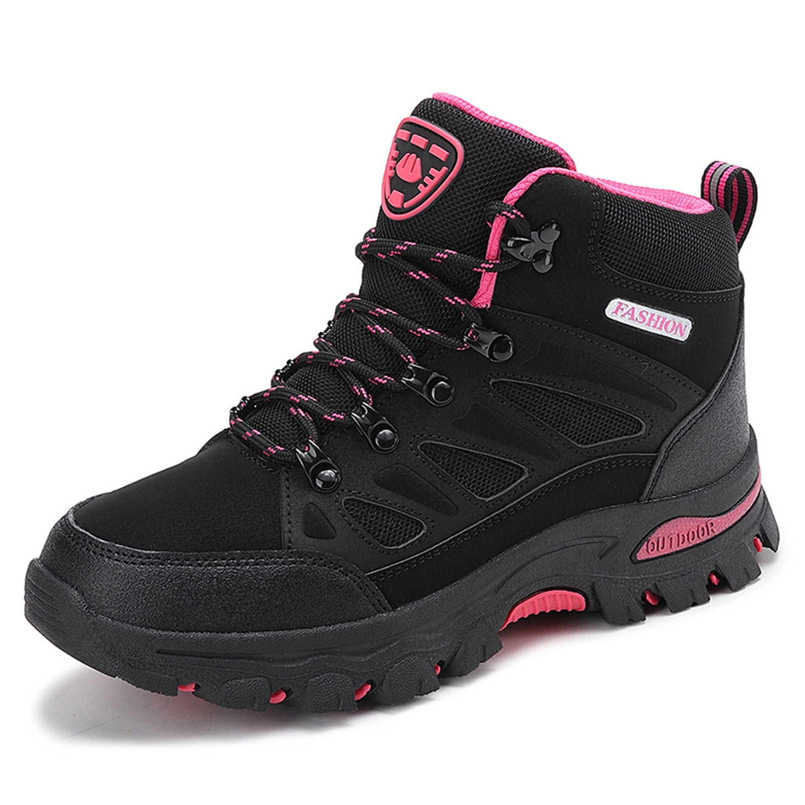 Win s Way Women's High Top Outdoor Sneakers, Hiking Climbing Shoes with Superior Traction Grip