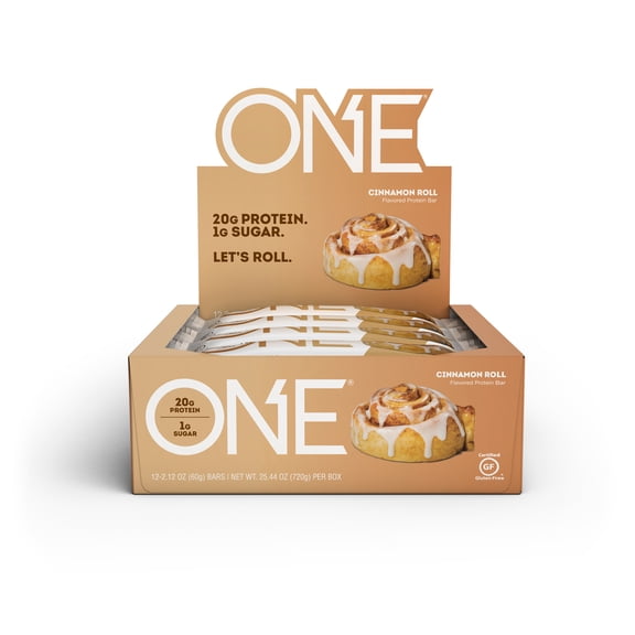 ONE Protein Bar, Cinnamon Roll, 20g Protein, 12 Ct