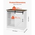 thumbnail image 3 of KFFKFF Coffee Bar Cabinet, 31.5 x 13.8 x 31.5 in Farmhouse Coffee Bar Cabinet with 3-Tier Storage, Coffee Bar Table with Barn Door, Farmhouse Sideboard Buffet Cabinet, 3 of 9