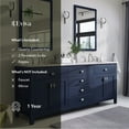 thumbnail image 7 of Totti Artemis 60" Blue Transitional Double Sink Bathroom Vanity w/ White Carrara Style Man-Made Stone Top, 7 of 7